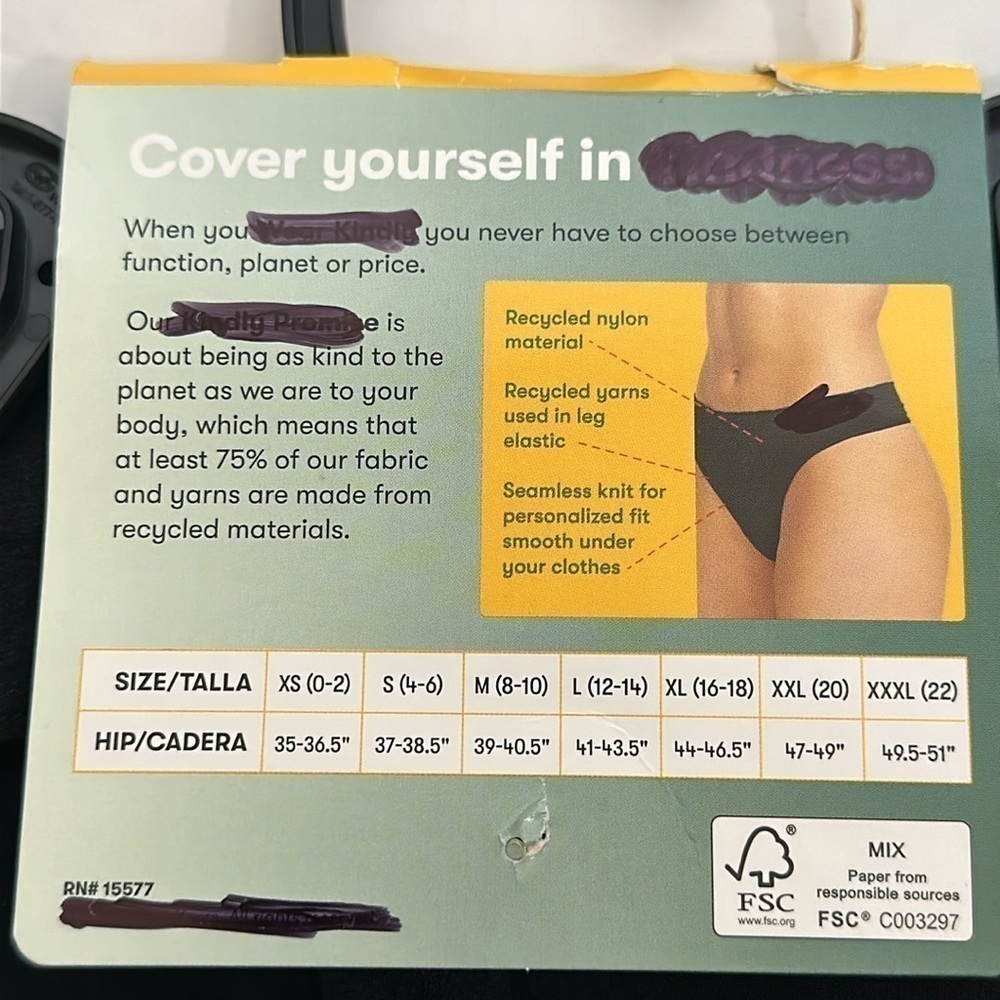 Kindly Yours Women's Seamless Thong Underwear 3-Pack size XS - Picture 9 of 10